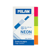 BANDERITAS ADHESIVAS MILAN 50X20 4 COLORES NEON | 10 UNIDADES | (MILAN)